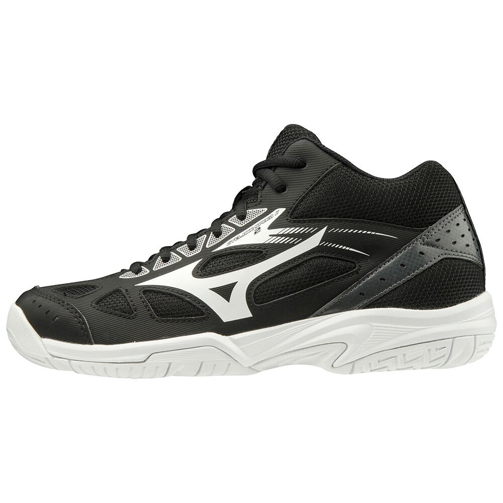 Mizuno Women's Cyclone Speed 2 Mid Volleyball Shoes Black/White/Dark Grey (V1GD191501-NRV)